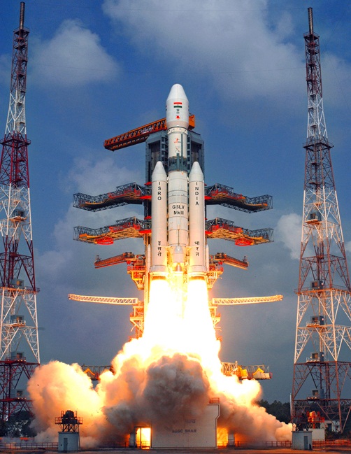 Il lancio inaugurale del GSLV Mk III – Credit: ISRO