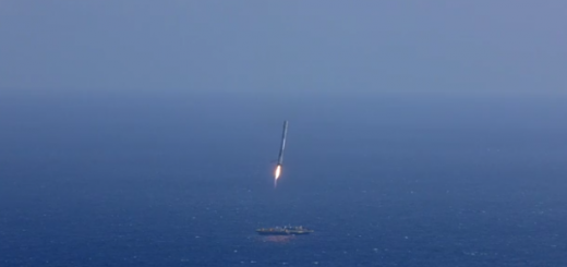 Atterraggio del primo stadio di un Falcon 9