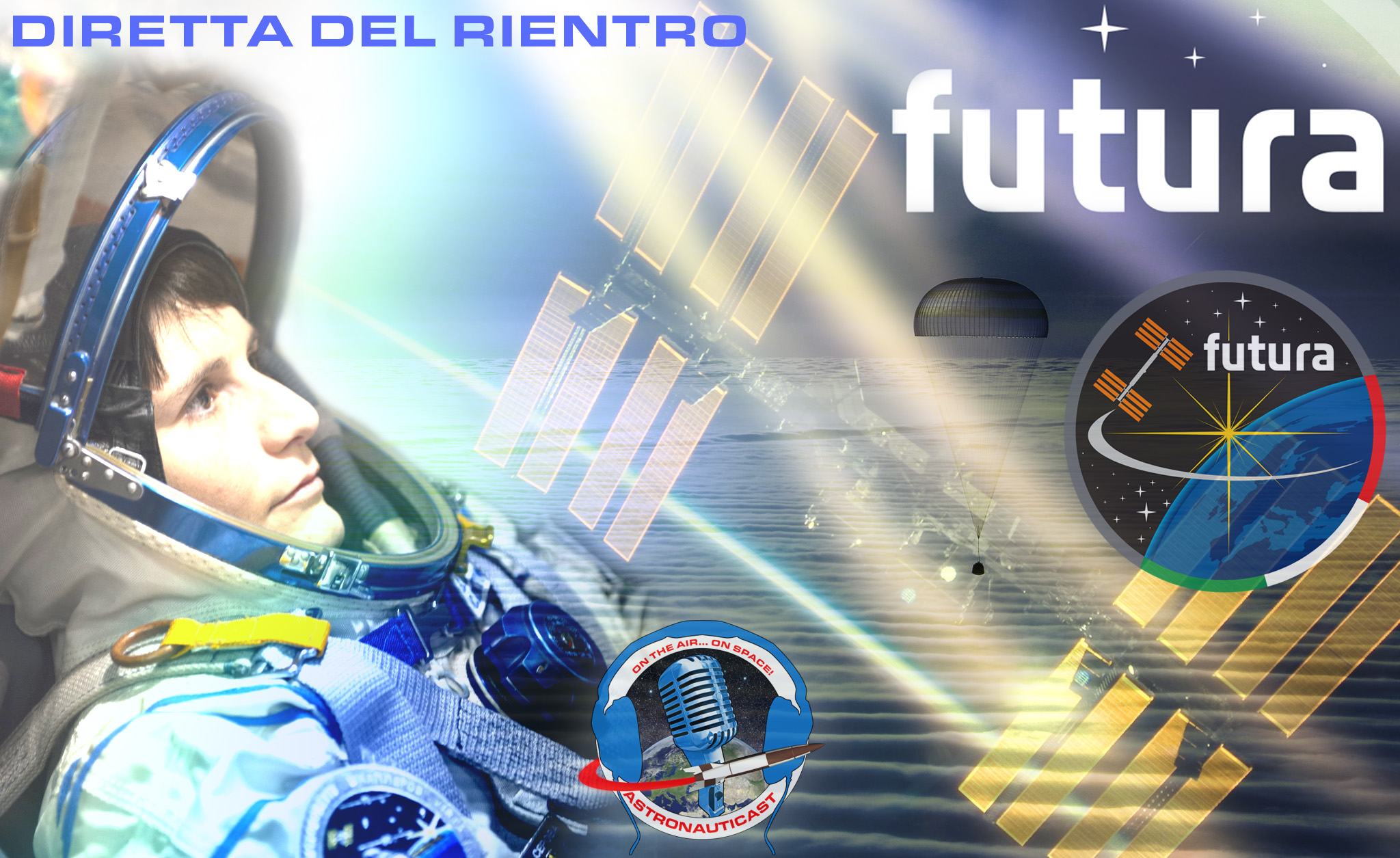 Copertina della diretta del ritorno sulla Terra di Futura. Credit: Riccardo Rossi